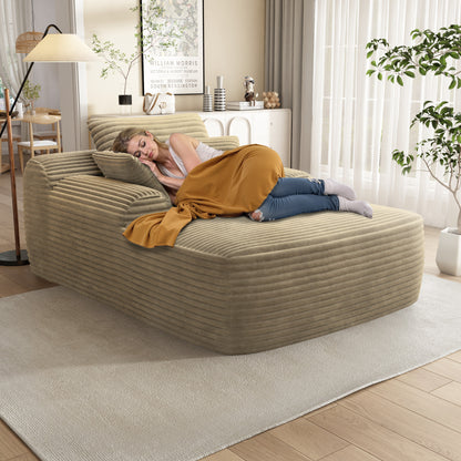 67" Single Chaise Lounge,Beige