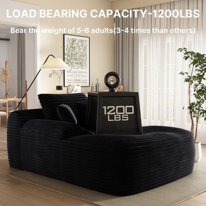 67" Single Chaise Lounge,Black